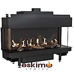 Kratki Leo 100 LP 3 Tarafı Cam U Tipi Doğalgazlı Şömine