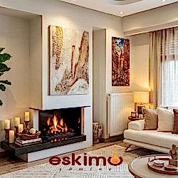 3d L Tipi Elektrikli Şömine ETE-045