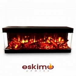 Flameline Coza RZN 140 3 Tarafı Camlı Elektrikli Şömine